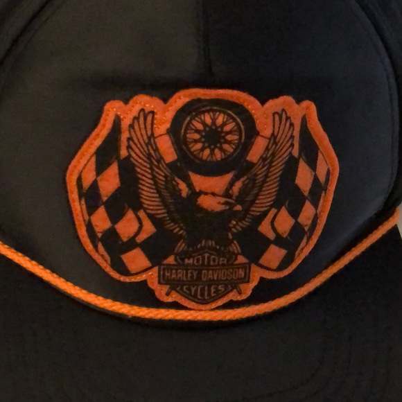 Harley Davidson 120th Anniversary Men’s Racing Flag Eagle SnapBack Hat OS NWT - Picture 16 of 16